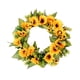 thumbnail image 3 of Guirnalda De Girasol Artificial De 18 Pulgadas, Hojas Verdes Para Puerta Delantera Para Boda En Casa, 3 of 5