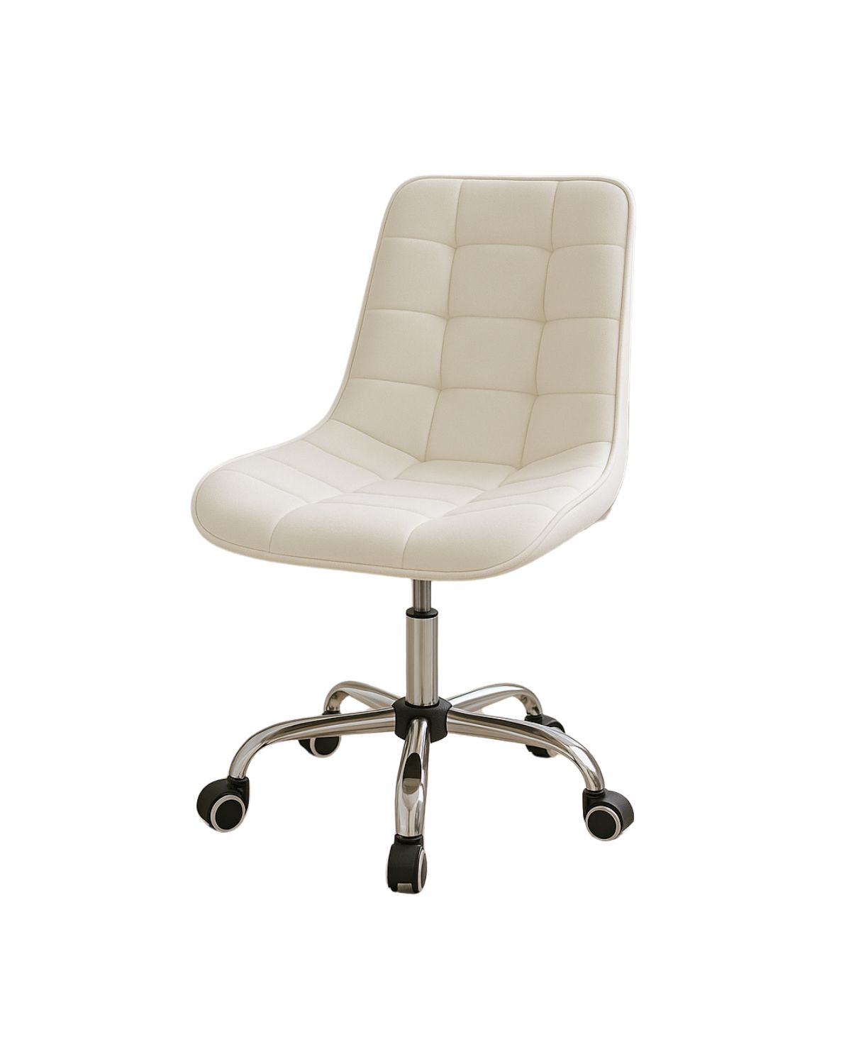 Habita2 Chile - Silla De Escritorio Ergonómica Tapizada En Terciopelo Premium Modelo Oficina Roma - Beige