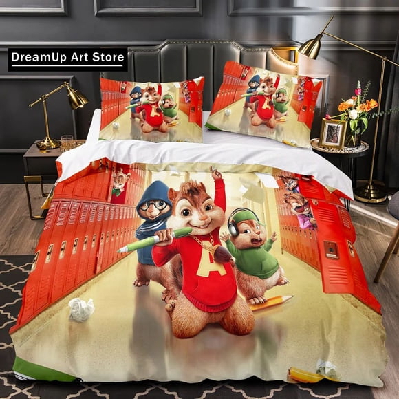 C-Chipmunk A-Alvin Bedding SetDuvet Cover Double Adult Bedclothes Quilt Cover