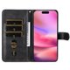 thumbnail image 3 of Funda tipo cartera para iPhone 16 con bolsillo con cremallera y ranuras para tarjetas – Función de soporte Negro, 3 of 6