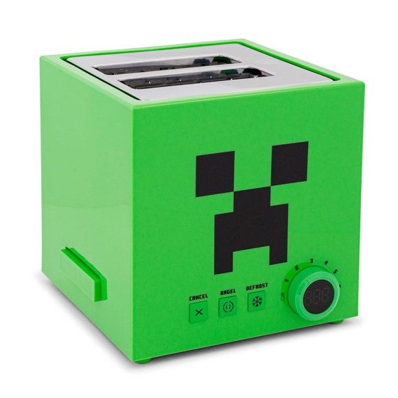 Toaster Robe Factory Minecraft Green Creeper, 2 rebanadas