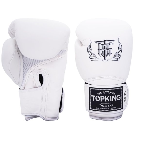 Guante de boxeo TOP KING 250 g cuero blanco