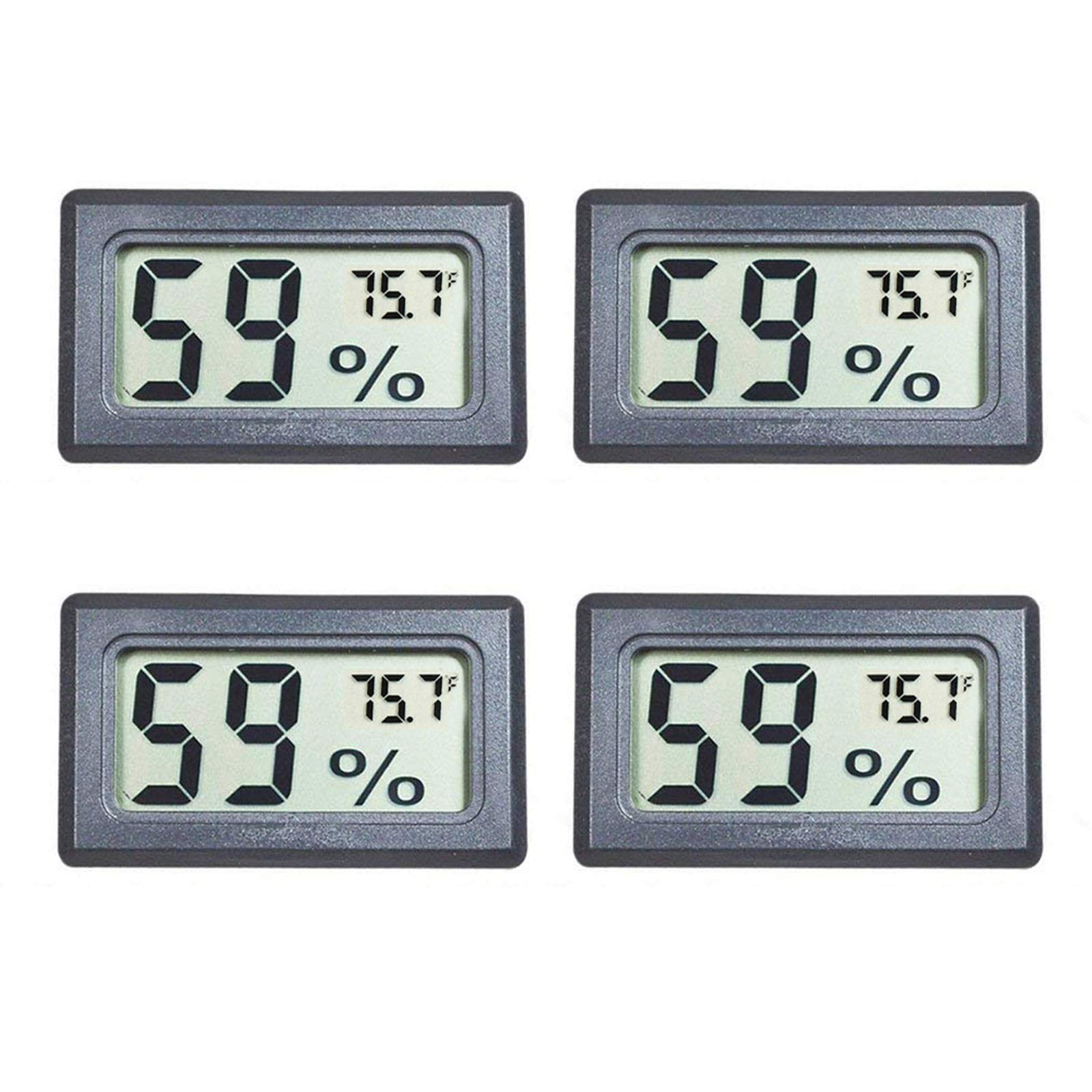 Medidores De Temperatura Y Humedad Veanic Mini, Paquete De 4
