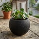 thumbnail image 3 of Macetero Plastico Redondo Tipo Piedra Decorativo Jardin S negro, 3 of 10