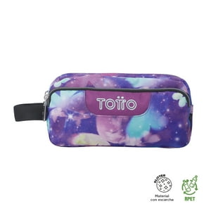 Estuche Escolar Multiuso Niña Agapec Glitter Morado Totto