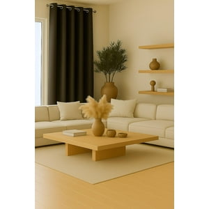 Clems - Cortina Tradicional 100% Blackout Cafe Oscuro