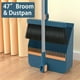 thumbnail image 1 of 1set/2pcs Broom And Dustpan Set For Home, Upright Dustpan And Broom Combo Set, Sweeping Office Kitchen Wood Floor Pet Hair, Cleaning Supplies For Indoor Housewarming Gift 37in/48.8in, 1 of 3