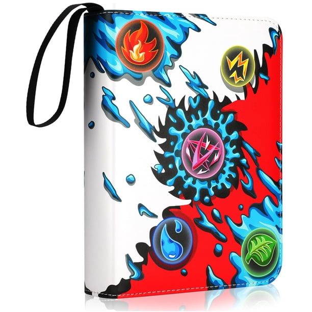 Carpeta para cartas de 9 bolsillos, porta cartas coleccionables para 900 cartas con 50 fundas removi