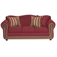 Colbox - Sofá Silverado 3 Cuerpos Tela Burdeo