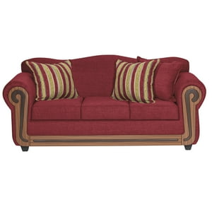 Colbox - Sofá Silverado 3 Cuerpos Tela Burdeo