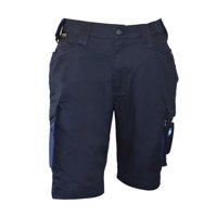 T-World - Pantalón Corto Cargo Hombre Gabardina Durable Multibolsillo Azul/Azul Claro