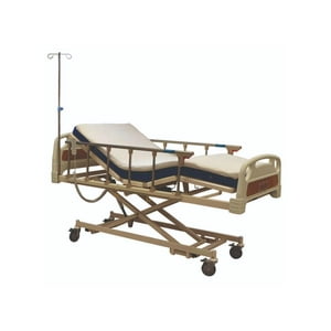 Glomed - Cama Clínica Eléctrica 4 Posic Prem + Colchón 10Cm + Topper Beige