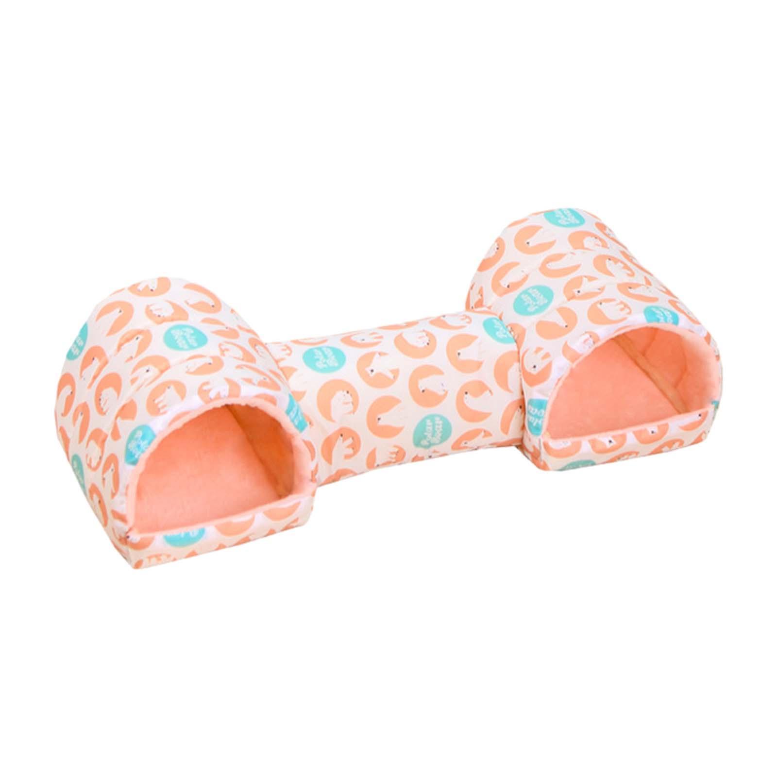 Ioensy - Cama Túnel Para Hámster, Hábitat, Juguete De Juego, Nido, Escondite Para Ratas, Ratones, Petauro Del Azúcar, Color Rosa