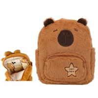 Genérica - Mochila De Peluche Capibara Tierno Kawaii. Regalos De Vacaciones Y Cumpleaños