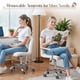 thumbnail image 4 of Silla de oficina Furmax Vanity con ruedas de piel sintética blanca, 4 of 8