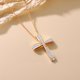 thumbnail image 2 of Collar cruz OKISIL de plata de ley 925 y oro rosado, 2 of 6