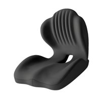 Magideal - Cojín De Asiento Con Soporte Lumbar De Espuma Viscoelástica Diseño Ergonómico Cubierta Transpirable Acolchado Portátil Para Silla De Oficina Y Automó Negro