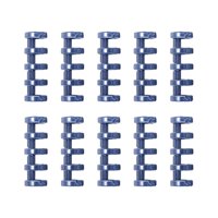 Magideal - 10X5 Anillos De Encuadernación De Hojas Sueltas, 5 Agujeros, Anillos De Hojas Sueltas Para Libros, Anillos De Encuadernación Tipo Peine Para Álbum De Azul