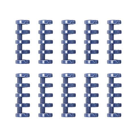 Magideal - 10X5 Anillos De Encuadernación De Hojas Sueltas, 5 Agujeros, Anillos De Hojas Sueltas Para Libros, Anillos De Encuadernación Tipo Peine Para Álbum De Azul