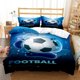 thumbnail image 1 of Soccer Cover Digital Print Polyester Bedding Sets Child Kids Covers Boys Bed Linen Set For Teens Bedding Set, 1 of 5