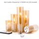 thumbnail image 3 of Velas sin Llama Eywamage Pack de 5 en Vidrio Dorado con Control, 3 of 3