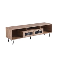 Habita2 Chile - Rack De Tv Paris 150Cm 2 Cajones Minimalista - Cafe Claro