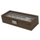 thumbnail image 3 of Caja De Exhibición De Reloj Portátil De 6 Ranuras Con Organizador De Almacenamiento De Joyería Superior Transparente, 3 of 5