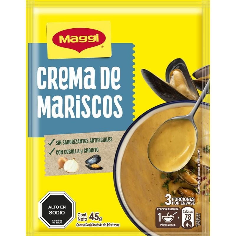 Crema De Mariscos (3 Porciones) Sobre 45 g Maggi