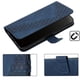 thumbnail image 5 of Funda tipo cartera para Oukitel C62 Pro con tarjetero, bolsillo para billetes, soporte, cierre magnético y correa para la muñeca, funda tipo folio con textura geométrica azul, 5 of 5