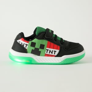Zapatilla Con Luces Niño Tnt Negro Minecraft
