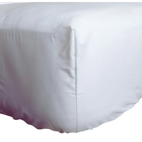 Genérico - Sabana Bajera Elasticada 2 Plazas Blanco 200 Hilos