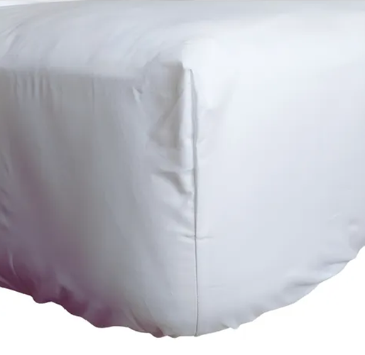 Genérico - Sabana Bajera Elasticada 2 Plazas Blanco 200 Hilos