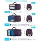 thumbnail image 5 of Bolsa de viaje Gonex de 100 litros con compartimento para zapatos, color morado, 5 of 7