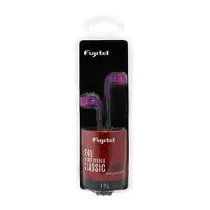 Fujitel - Audifono In Ear Stereo Hi Sound Morado/Rosado