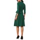 thumbnail image 3 of INSPIRE CHIC Conjuntos de Traje de Falda de Negocios para Mujeres 2 Piezas Conjuntos Oficina Chaqueta Blazer de Manga 3/4 Faldas Plisadas S Verde Oscuro, 3 of 5