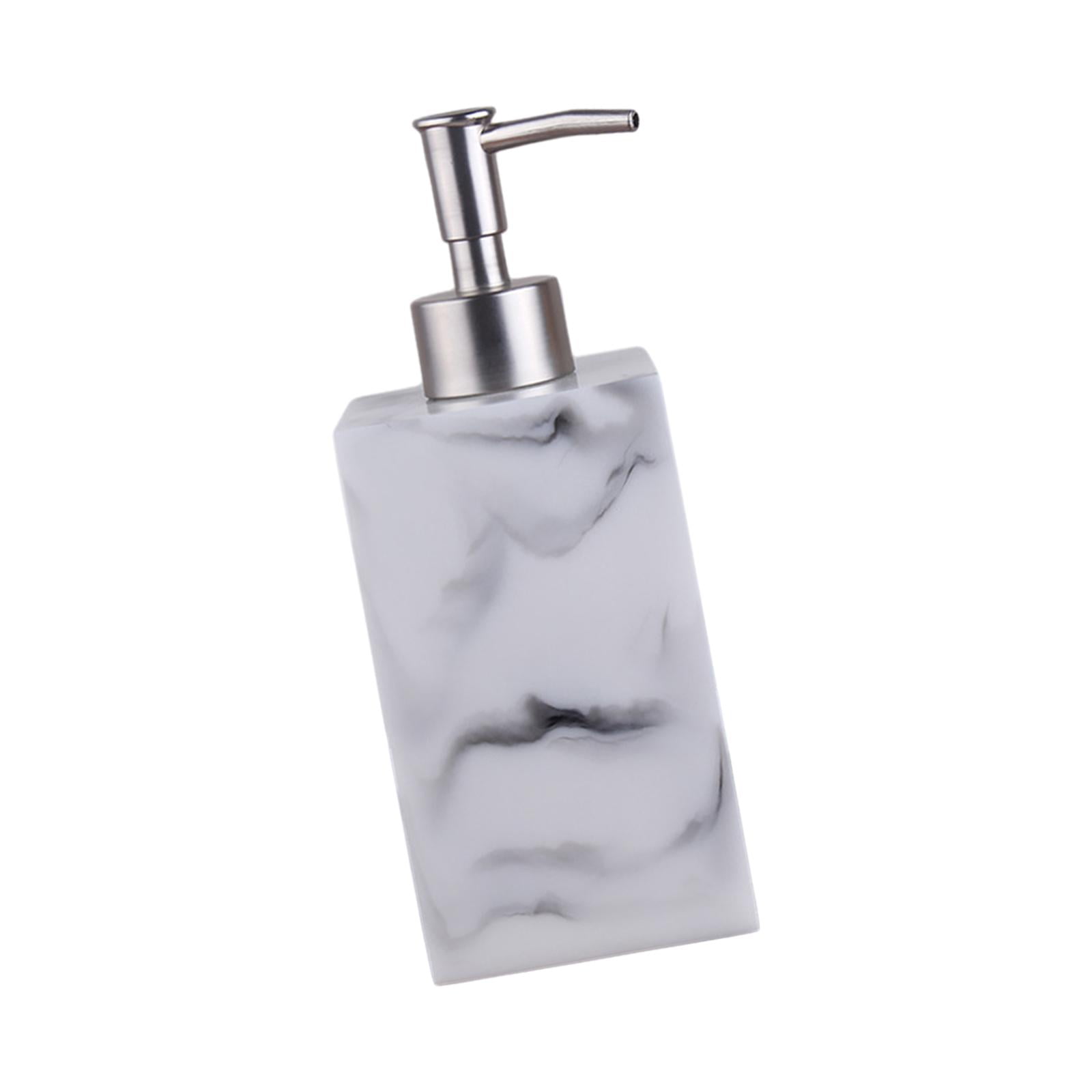 Magideal - Dispensador De Jabón Con Textura De Mármol, Dispensador De Salón De Repuesto Elegante De Resina De 17,5 Para Baño De Hotel, Hogar, Cocina, Cuarto D , Blanco