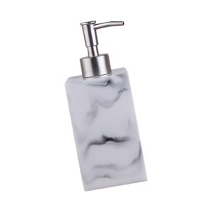 Magideal - Dispensador De Jabón Con Textura De Mármol, Dispensador De Salón De Repuesto Elegante De Resina De 17,5 Para Baño De Hotel, Hogar, Cocina, Cuarto D , Blanco