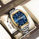 thumbnail image 2 of EXPLOJOY Reloj de Cuarzo Tonneau de Lujo para Hombre – Reloj de Acero Inoxidable Impermeable con Esfera Luminosa, 2 of 8