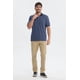 thumbnail image 4 of Polera Hombre Pique Rayas Logo Azul Marino, 4 of 4