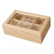 thumbnail image 2 of Caja De Té De Madera, Caja De Almacenamiento De Té, Cofre De Almacenamiento De Madera, 6 Rejillas, Pequeña Caja De Madera, 2 of 5