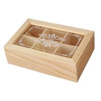 Magideal - Caja De Madera Para Guardar Té, Organizador De Té, Baúl De Madera Con 6 Compartimentos, Caja Portátil Con Tapa Y Soporte Para Bolsitas De Té Para El H
