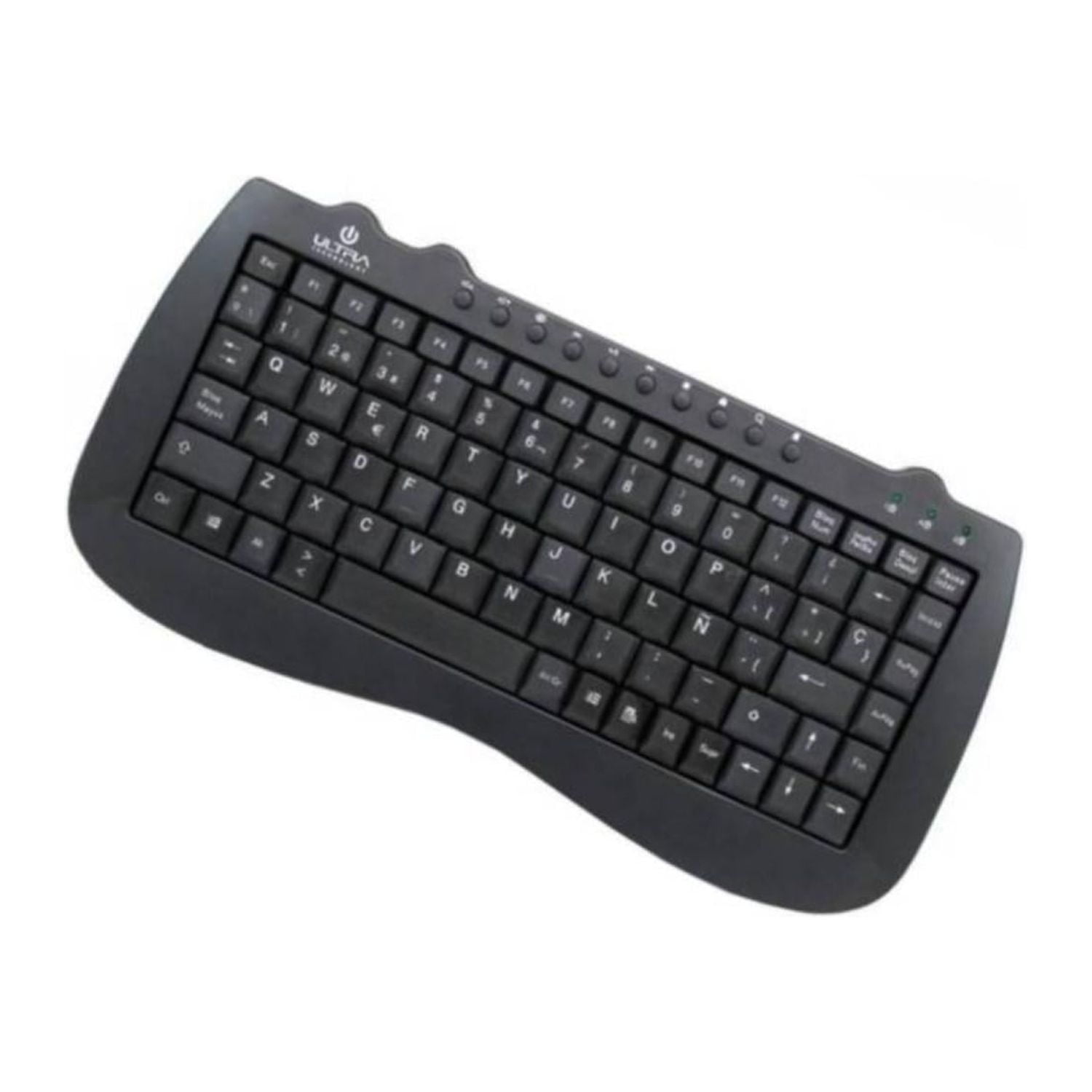 Ultra - Mini Teclado Alambrico Usb Slim Teclas Silenciosas Negro