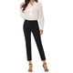 thumbnail image 2 of INSPIRE CHIC Conjunto de Maestra para Regreso a Clases de Mujer Pantalones de Trabajo de Cintura Alta con Elástico en la Espalda hasta el Tobillo M Negro Sólido, 2 of 6