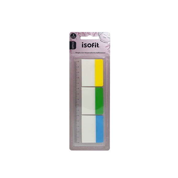 Regla c/notas adh. separad. 3col isofit dsg/w