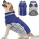 thumbnail image 1 of Abrigos de invierno para perros, chaleco polar con arnés incorporado, traje de nieve para perros para clima frío, chaqueta acolchada de invierno para perros a prueba de viento (azul), 1 of 6