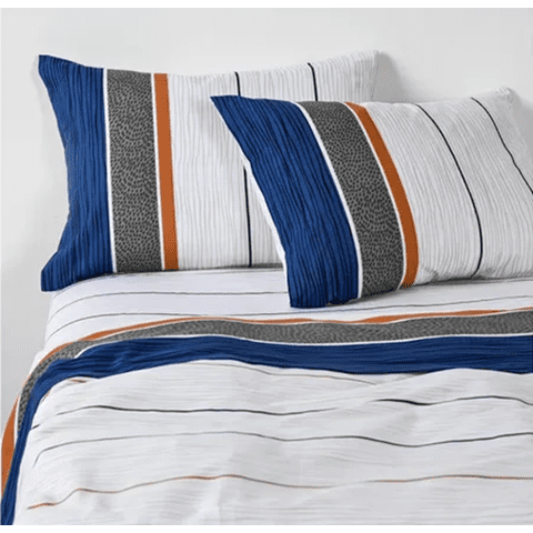 Genérico - Sabanas Cannon 2 Plazas 144 Hilos Diseño Blue Mist Color Alba