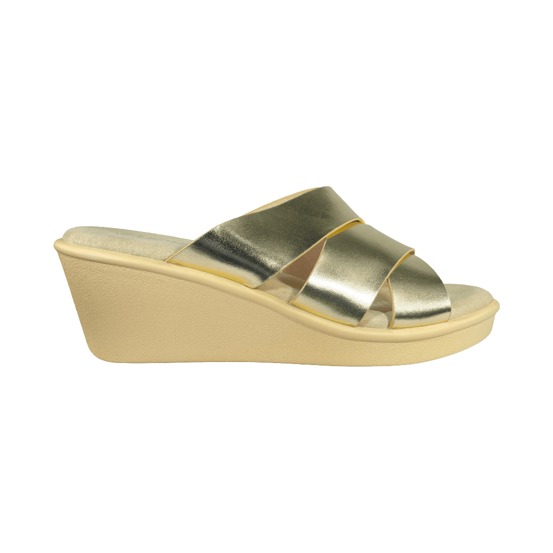 Sandalias New Walk Dorado Mujer Ht3t8434-11a - Talla 39