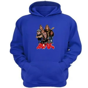 Genérico - Polerón Canguro Acdc Azul Talla S Unisex