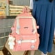 thumbnail image 2 of 4 Pieces Set of Schoolbag Cute Shoulders Backpack Handbag Pen Bag Student Campus Canvas Bag Large Capacity Storage Bag, 2 of 3