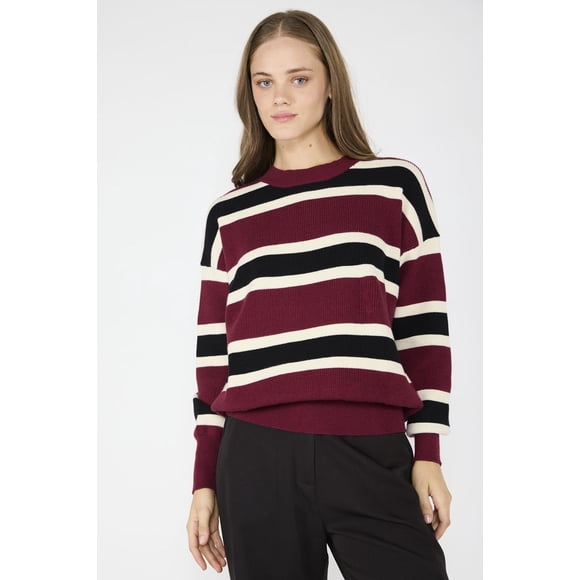 Sweater Rayas Pascal Burdeo vino XL